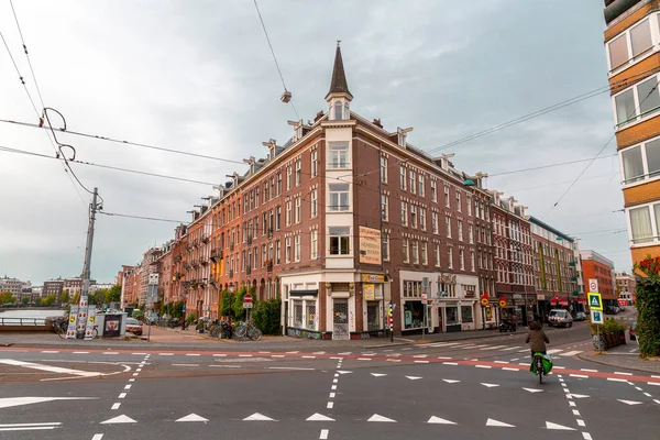 Amsterdam Paesi Bassi Ottobre 2021 Vista Sulla Strada Architettura Generica — Foto Stock