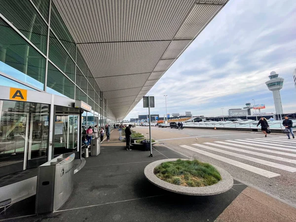 Amsterdam Netherlands October 2021 Exterior Amsterdam Schipol International Airport Шипол — стокове фото