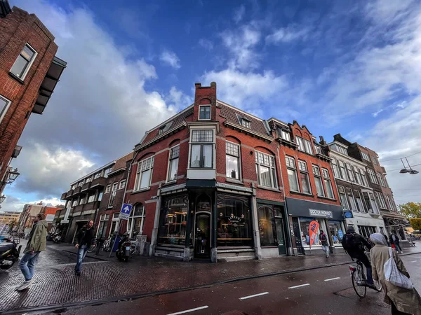 Leiden Países Bajos Octubre 2021 Street View Genic Architecture Leiden — Foto de Stock