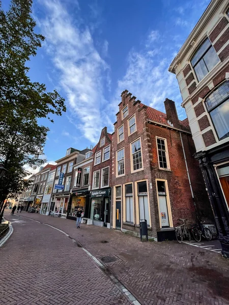 Leiden Oktober 2021 Street View Generieke Architectuur Leiden Een Stad — Stockfoto