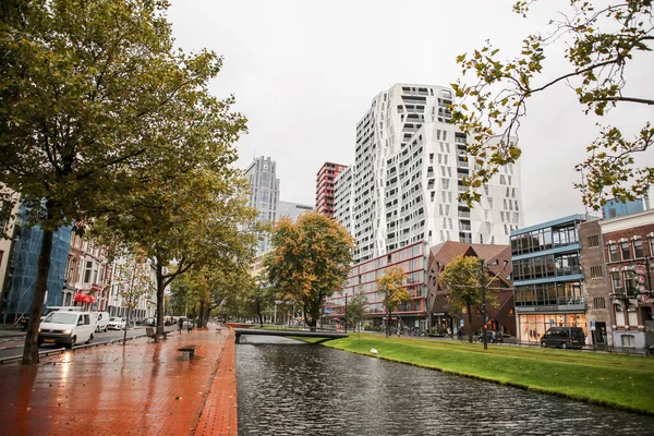 Rotterdam Octubre 2021 Vistas Calle Zonas Aparcamiento Rotterdam Rotterdam Segunda — Foto de Stock