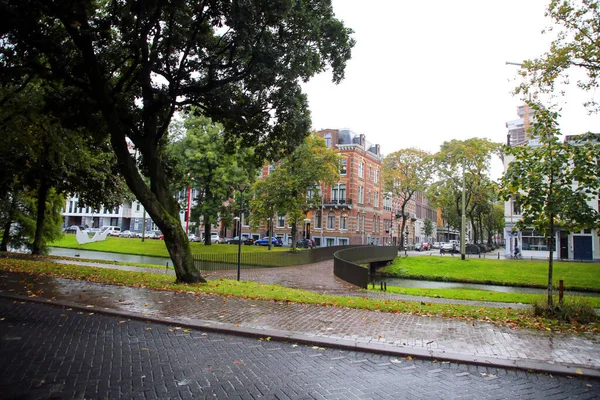 Rotterdam Października 2021 Widok Ulicę Architektura Ogólna Centrum Rotterdamu Rotterdam — Zdjęcie stockowe