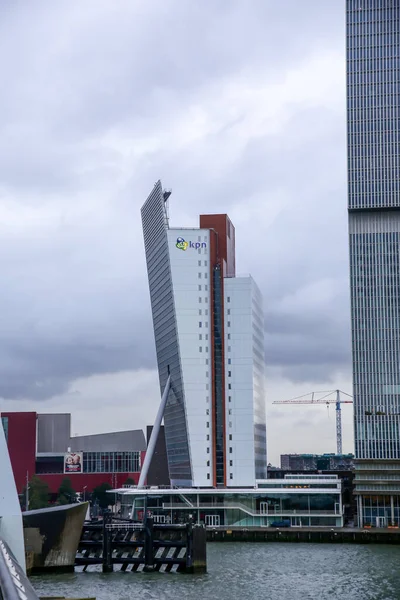 Roterdão Holanda Outubro 2021 Vista Kop Van Zuid Bairro Roterdão — Fotografia de Stock