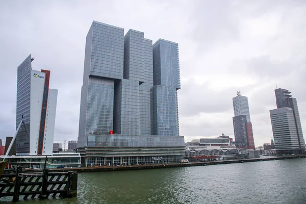 Roterdão Holanda Outubro 2021 Vista Kop Van Zuid Bairro Roterdão — Fotografia de Stock