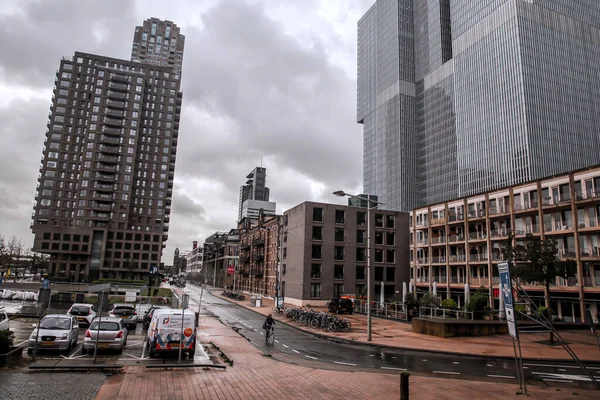 Rotterdam Países Bajos Octubre 2021 Vista Desde Kop Van Zuid — Foto de Stock