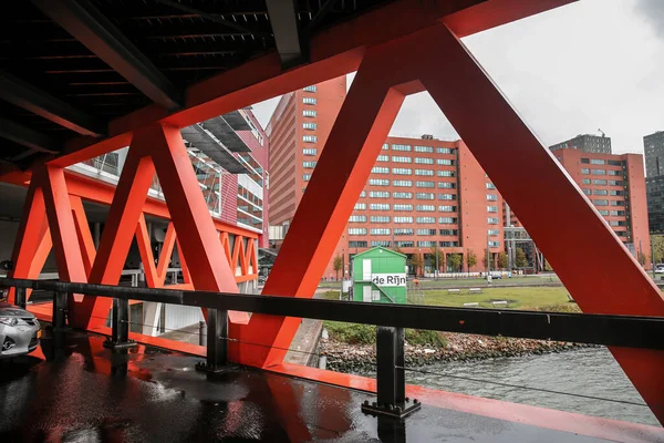 Rotterdam Paesi Bassi Ottobre 2021 Vista Kop Van Zuid Quartiere — Foto Stock