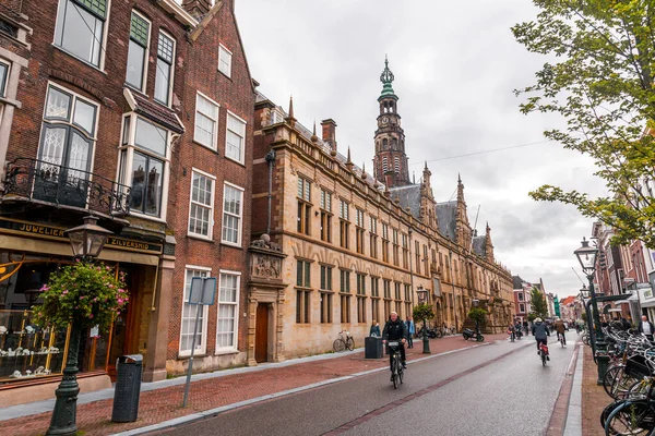 Leiden Niederlande Oktober 2021 Fassade Des Rathauses Von Leiden Einer — Stockfoto
