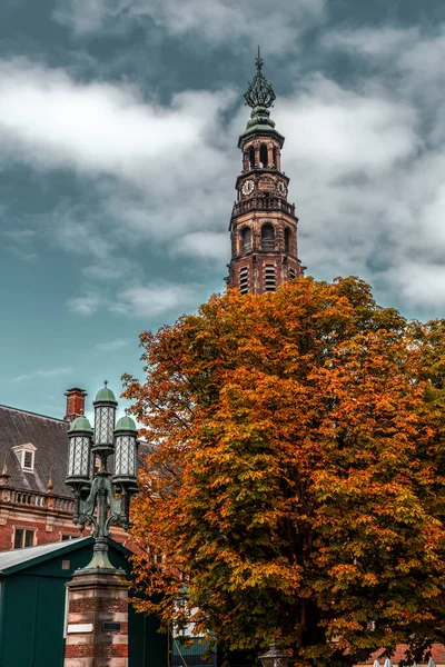 Věž Leidenské Radnice Postavená Renesančním Stylu Cornelisem Blaauwem Lieven Key — Stock fotografie