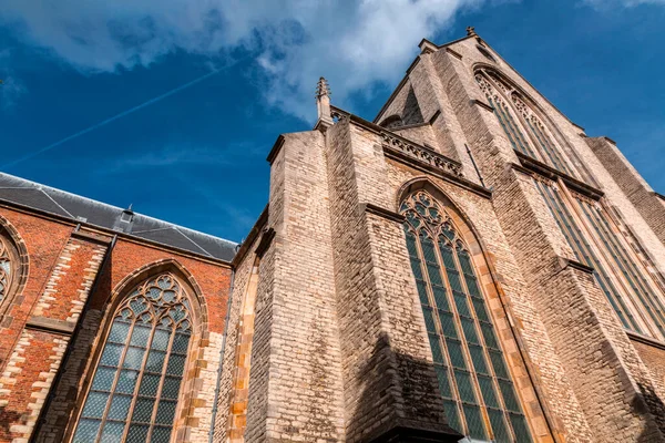 Вид Пиетерскерк Церковь Отцов Паломников Лейдене Южная Голландия Нидерланды — стоковое фото