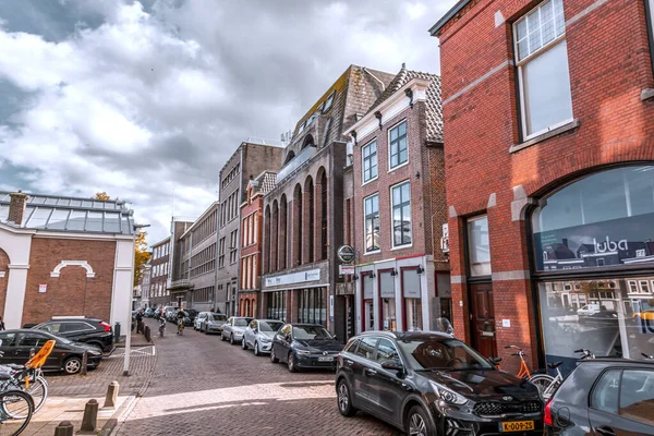 Leiden Países Bajos Octubre 2021 Street View Genic Architecture Leiden — Foto de Stock