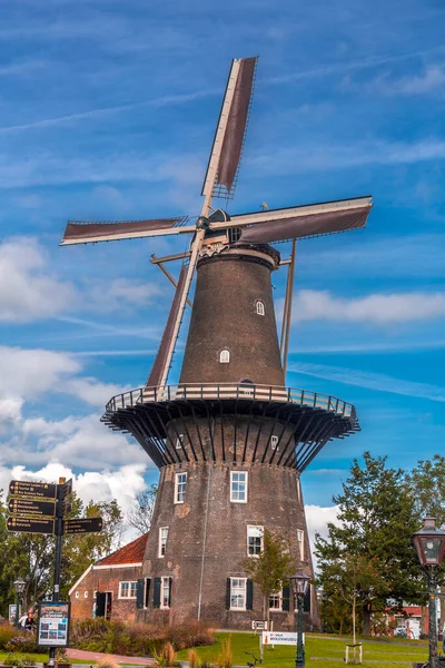 Leiden Oktober 2021 Molen Valk Valk Molenmuseum Een Torenmolen Museum — Stockfoto