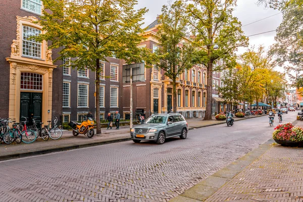 Haga Holandia Października 2021 Widok Ulicę Architektura Ogólna Hadze Den — Zdjęcie stockowe