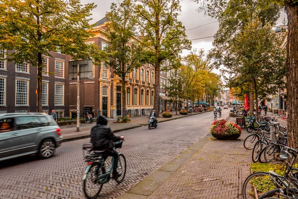 Χάγη Ολλανδία Οκτωβρίου 2021 Όψη Δρόμου Και Γενική Αρχιτεκτονική Στη — Φωτογραφία Αρχείου