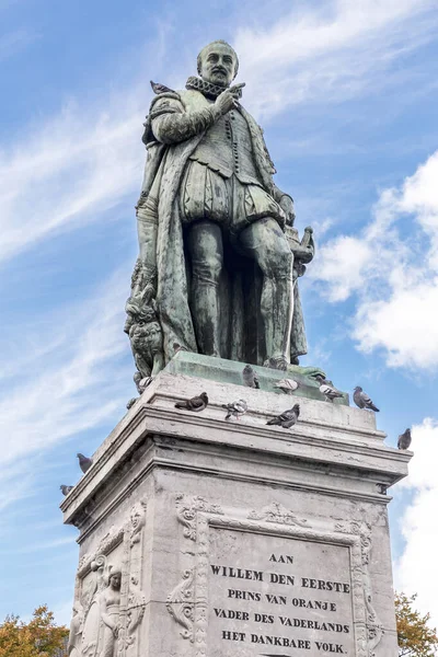 Haia Países Baixos Outubro 2021 Estátua Guilherme Willem Frederik Príncipe — Fotografia de Stock