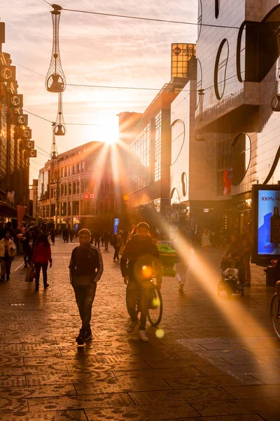 Haia Holanda Outubro 2021 Grote Marktstraat Uma Das Ruas Comerciais — Fotografia de Stock