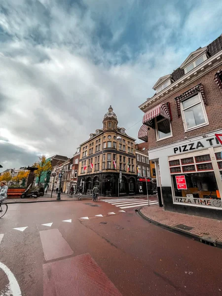 Leiden Países Bajos Octubre 2021 Street View Genic Architecture Leiden — Foto de Stock