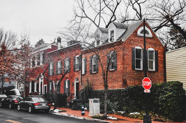 Washington Usa Januar 2019 Street View Und Luxuriöse Reihenhäuser Washington — Stockfoto