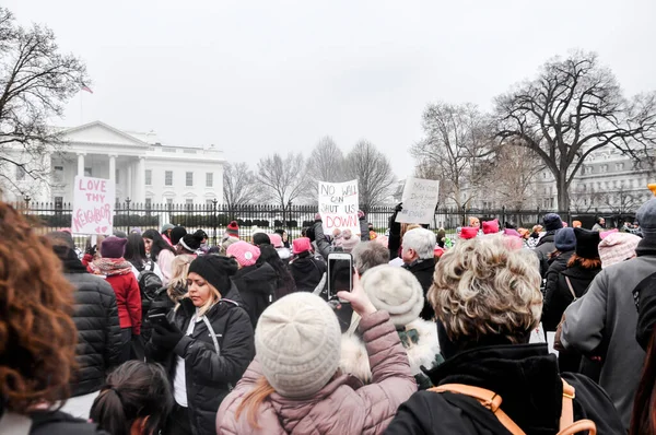 Washington Estados Unidos Enero 2019 Grupo Personas Protestando Contra Gobierno —  Fotos de Stock