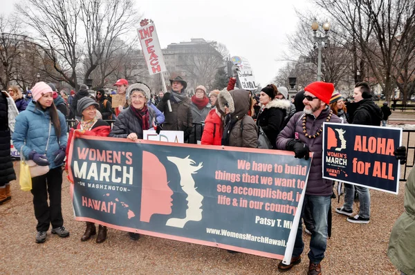 Washington Estados Unidos Enero 2019 Grupo Personas Protestando Contra Gobierno —  Fotos de Stock