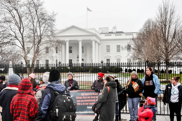 Вашингтон Сша Января 2019 Года Группа Людей Протестует Против Правительства — стоковое фото