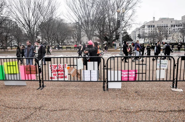 Вашингтон Сша Января 2019 Года Группа Людей Протестует Против Правительства — стоковое фото