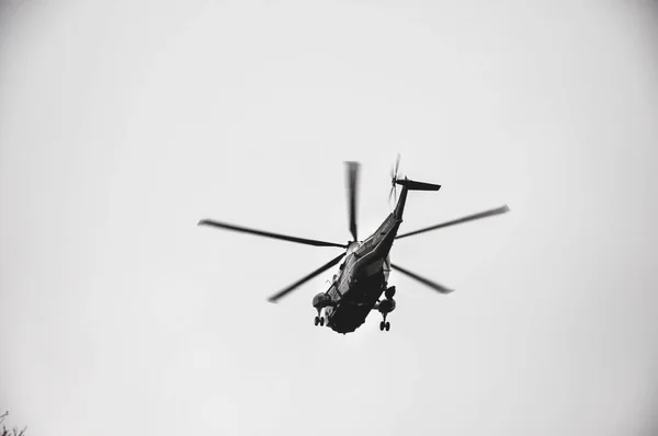 Вашингтон Сша Января 2019 Года Черный Военный Вертолет Сша Летающий — стоковое фото