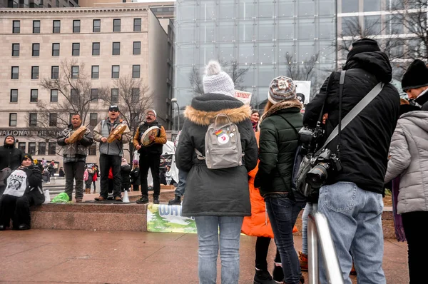 Washington Estados Unidos Enero 2019 Grupo Personas Protestando Contra Gobierno —  Fotos de Stock