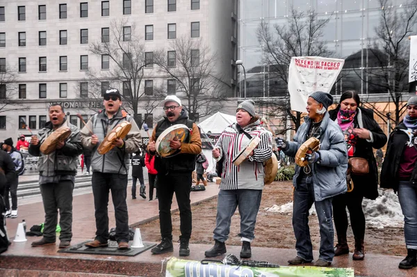 Washington Usa January 2019 Ομάδα Ανθρώπων Που Διαμαρτύρονται Κατά Της — Φωτογραφία Αρχείου