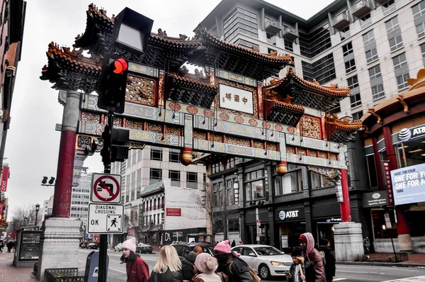 Вашингтон Округ Колумбия Сша Января 2019 Года Китайский Квартал Ресторанами — стоковое фото
