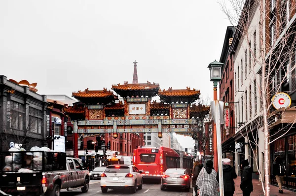 Washington Usa Januari 2019 Chinatown Met Aziatische Restaurants Winkels Het — Stockfoto