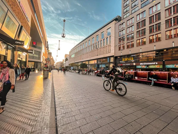 Hague Netherlands October 2021 Grote Marktstraat One Most Important Shopping — Stock Photo, Image