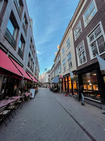 Hague Netherlands October 2021 Street View Generic Architecture Hague Den — Stock Photo, Image