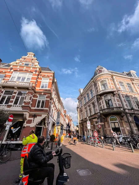 Гаага Нидерланды Октября 2021 Года Вид Улицу Общая Архитектура Гааге — стоковое фото