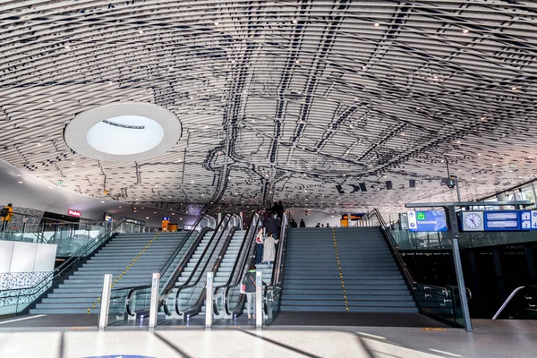 Delft Nederländerna Oktober 2021 Inredningsvy Från Delft Centralstation Den Moderna — Stockfoto