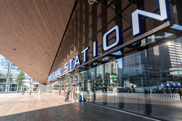 Rotterdam Países Bajos Octubre 2021 Vista Exterior Estación Central Rotterdam — Foto de Stock