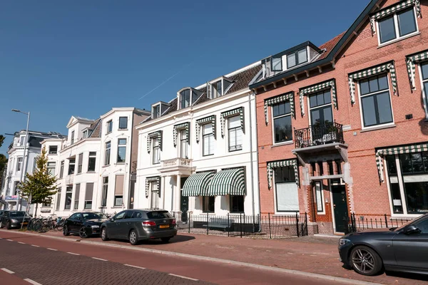 Utrecht Lgo 2021 Street View Traditionele Nederlandse Gebouwen Het Historische — Stockfoto