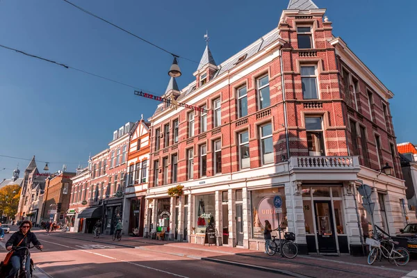 Utrecht Oct 2021 Vistas Calle Edificios Tradicionales Holandeses Centro Histórico — Foto de Stock