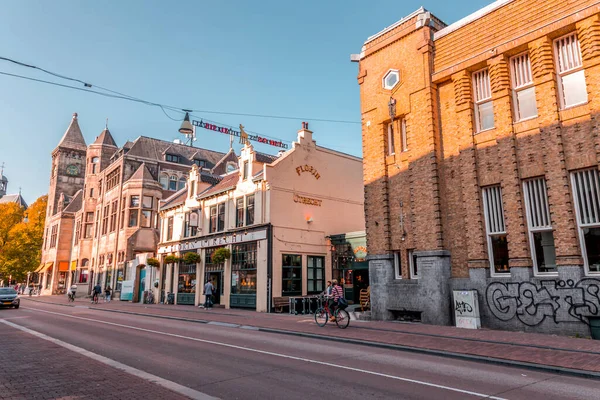 Utrecht Oct 2021 Vistas Calle Edificios Tradicionales Holandeses Centro Histórico — Foto de Stock