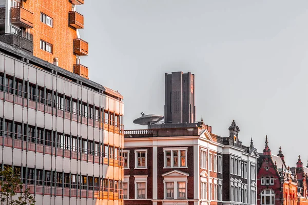 Straatzicht Traditionele Nederlandse Gebouwen Het Historische Centrum Van Utrecht Hoofdstad — Stockfoto