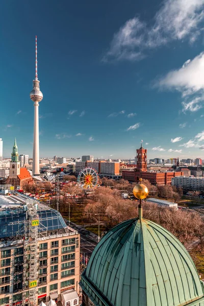 Berlín Německo Dec 2021 Letecký Pohled Berlín Hlavní Město Německa — Stock fotografie