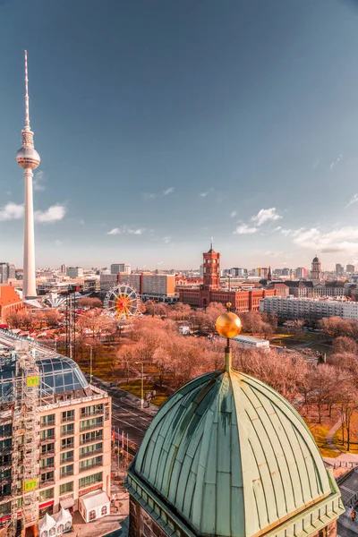 Berlín Německo Dec 2021 Letecký Pohled Berlín Hlavní Město Německa — Stock fotografie