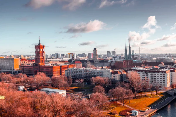 Berlín Německo Dec 2021 Letecký Pohled Berlín Hlavní Město Německa — Stock fotografie