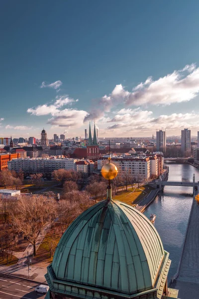 Berlín Alemania Dic 2021 Vista Aérea Berlín Capital Alemana Desde — Foto de Stock