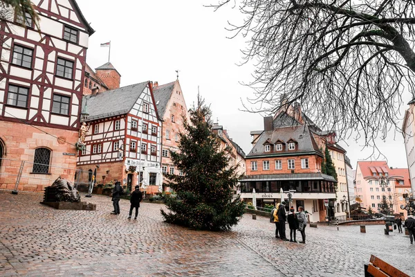 Nuremberg Germany December 2021 Generic Architecture Street View Albrecht Duerer — стоковое фото