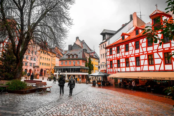 Nuremberg Germany December 2021 Generic Architecture Street View Albrecht Duerer — стокове фото