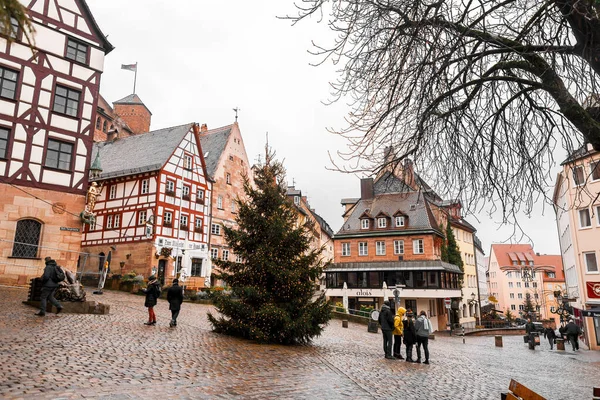 Nuremberg Germany December 2021 Generic Architecture Street View Albrecht Duerer — стокове фото