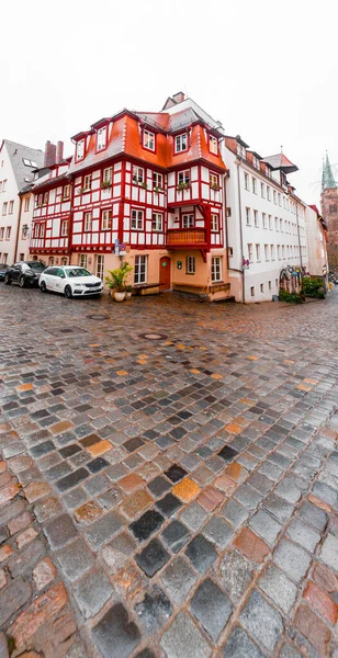 Nuremberg Germany December 2021 Typical German Half Timbered Architecture Streets — Fotografia de Stock