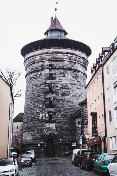 Nuremberg Germany December 2021 New Gate Tower Neutorturm Old Town — Fotografia de Stock