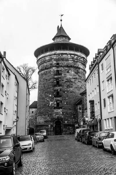 Nuremberg Germany December 2021 New Gate Tower Neutorturm Old Town — Photo