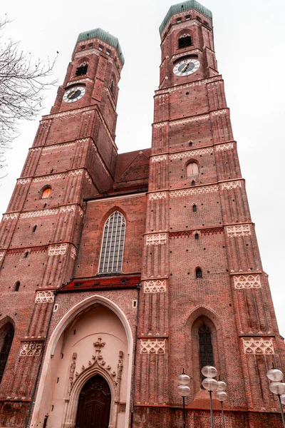 Exterior View Frauenkirche Cathedral Our Lady Munich Bavaria Germany Structure — Photo